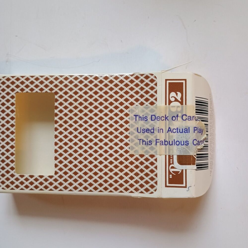 BELLAGIO PLAYING CARDS Deck Used In Casino LAS VEGAS Bee Club Special Brown
